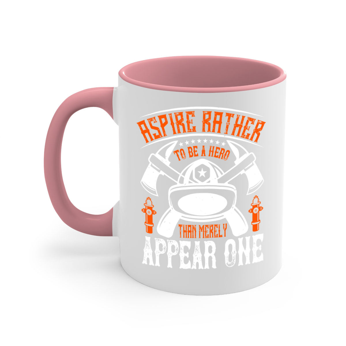 Aspire rather to be a hero mug in five vibrant colors with a glossy finish and easy-grip handle, perfect for coffee and tea.